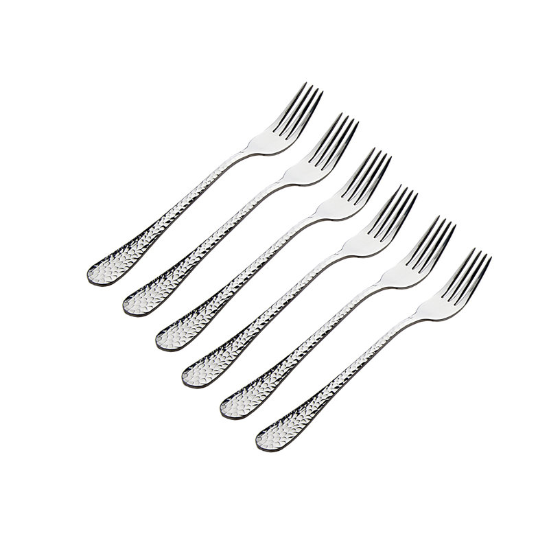 Ensemble de 6 fourchettes à salade Taniya, Argent argent
