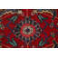 Tapis rouge en laine noué à la main de conception unique 9 pi 8 po x 13 pi 2 po Tabriz 1970S