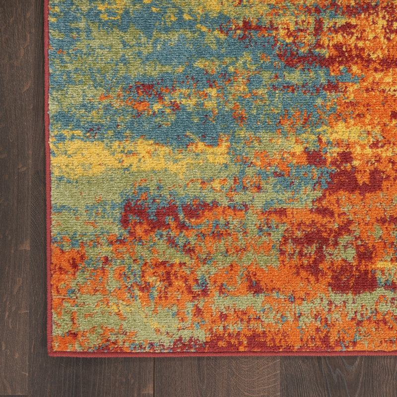 Nourison Essentials Flame Indoor/Outdoor Area Rug, Rectangle 8' x 10'