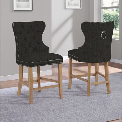 Wilmar Tufted Linen Upholstered Wingback Side Chair -  Canora Grey, 6D4820173AB04ED7B209E5509E147DF1