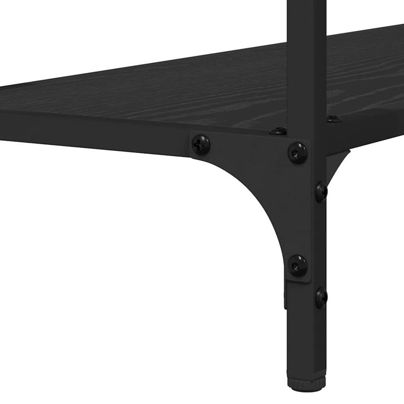 Console Table, Black Oak, 75cm H x 101cm W x 30.5cm D
