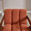 Ensemble de 2 fauteuils de salon modernes rembourrés, tissu Sherpa orange-639207001
