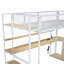 Lit mezzanine en métal avec poste de travail intégré