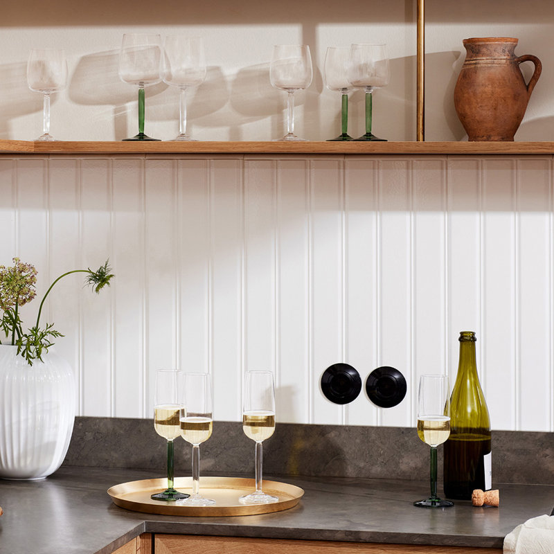Hammershøi White Wine Glass, Green, 11.8 oz.