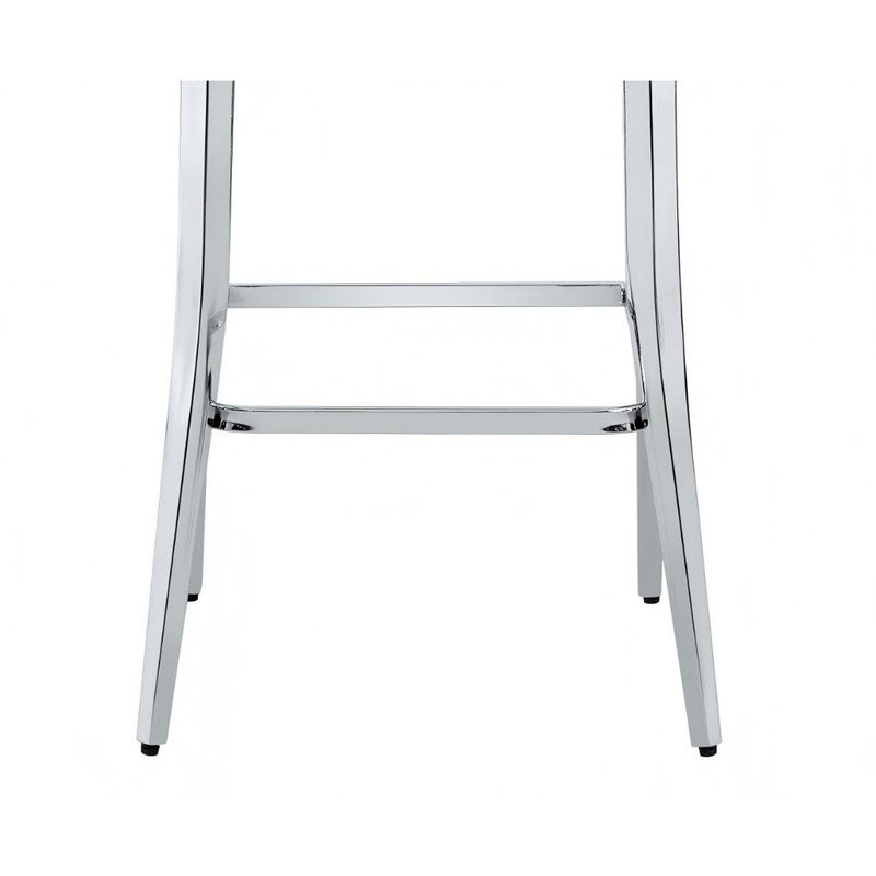 Ensemble de salle à manger 3 pièces à hauteur de bar moderne avec plateau en verre et tabourets de bar capitonnés en cristal pour îlot de cuisine