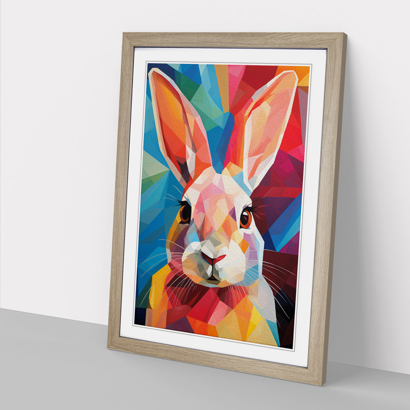 Rabbit Cubism - Framed Print
