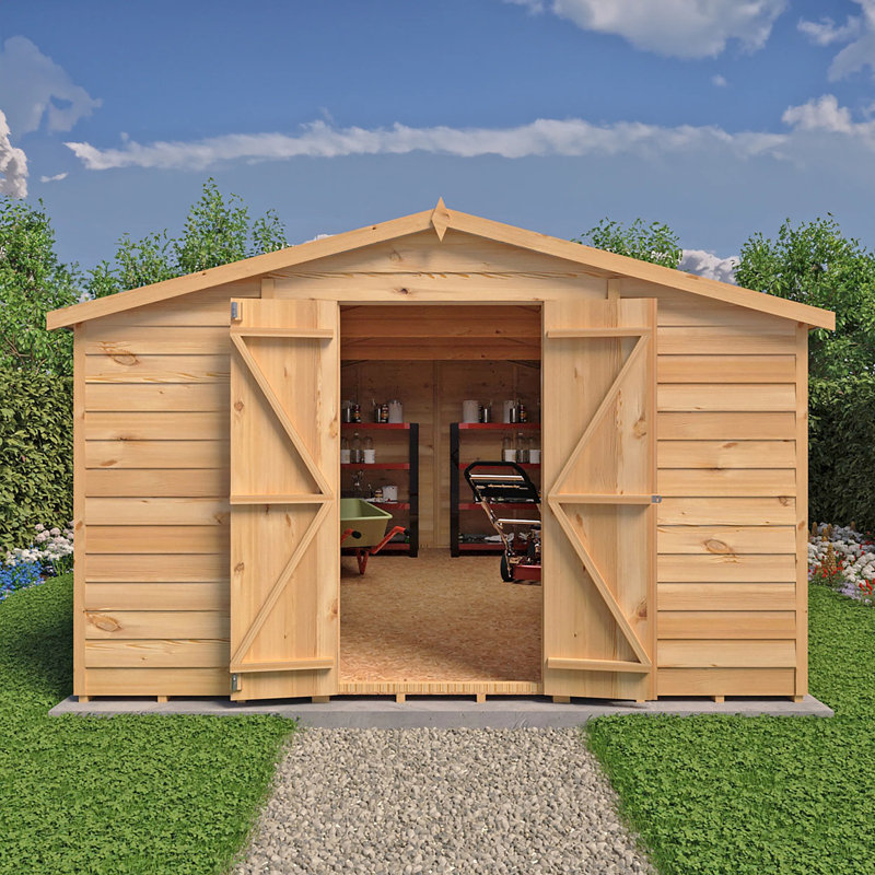 10 ft. W x 15 ft. D Garden Value Overlap Shed