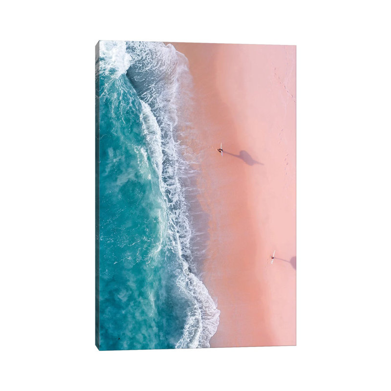 « Sunset surfers » par Jaxon Roberts-reproduction de photo, Pas de tapis, H 26 po x l 18 po x 1,5 po, Toile tendue