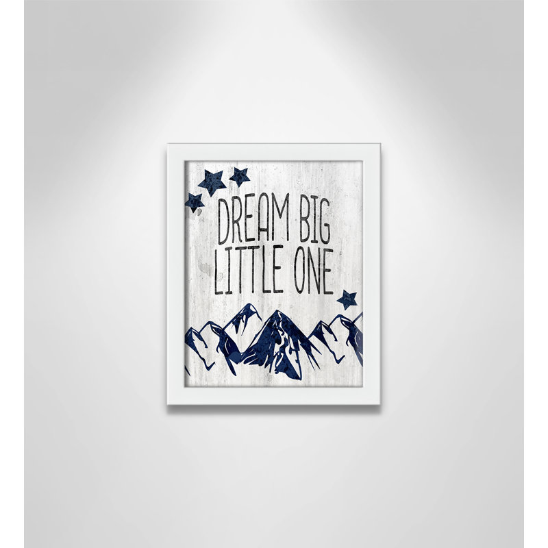 Adhésif décoratif «Dream Big Little One», H 10 po x l 8 po x P 1,18 po, Encadré de boîte blanc