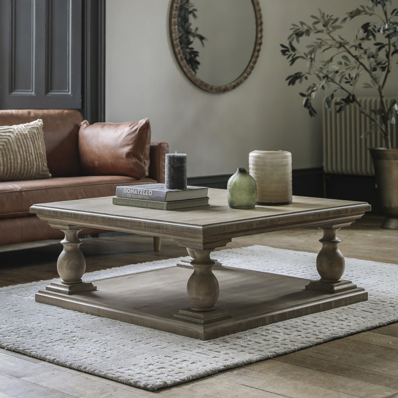 Dilhan Floor Shelf Coffee Table with Storage