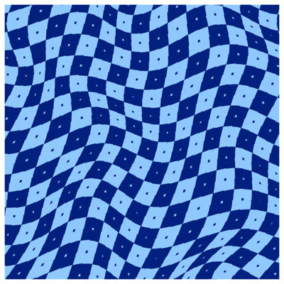 Wavy Checkered Pattern Wall Tapestry - Checkered Wall Decor
