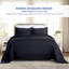 Ensemble de couvre-lit en coton natté toutes saisons de poids moyen avec taies décoratives Superior-33395812-33395816