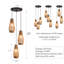 Luminaire suspendu en rotin 3 lumières Camesha
