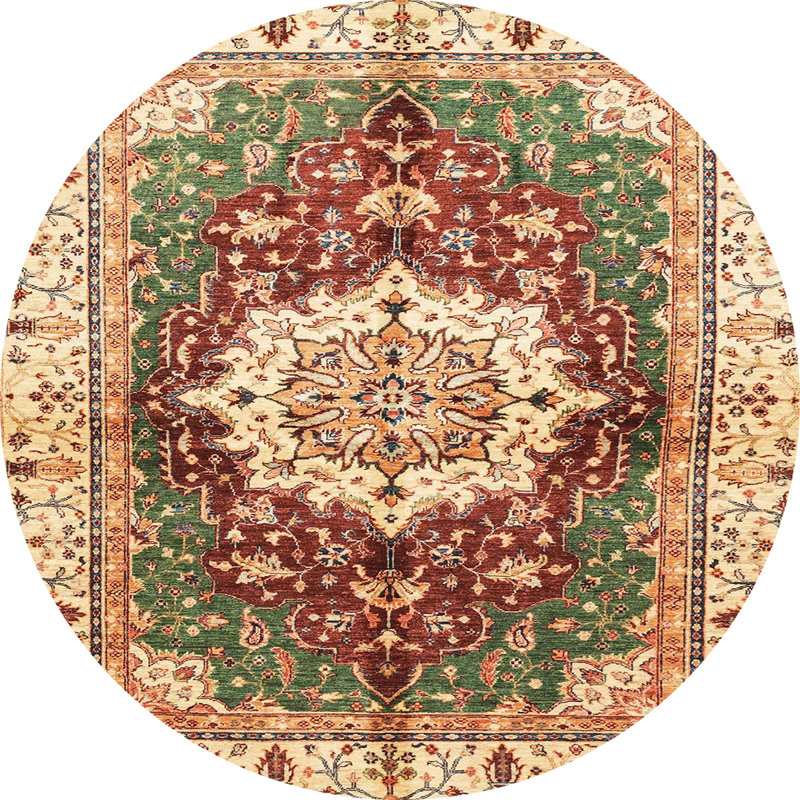 Abstract Indoor Rug, Round 8'