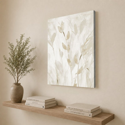 «Misty Taupe Leaves II» par Lanie Loreth - impression sur toile