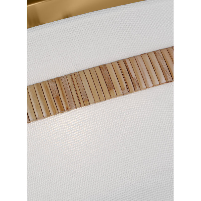 Plafonnier encastré en tissu Daquavion, H 9,5 po x l 19 po x P 19 po