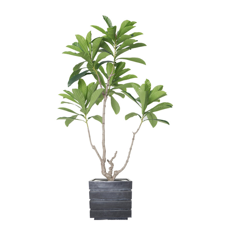 Bleuet artificiel en pot 76 po, Gris