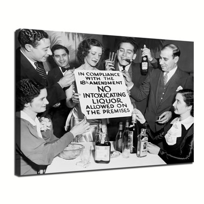 «Prohibition Era», art mural rétro, affiche d'art sur toile noir et blanc