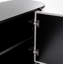 Buffet Dalston - tissu beige moderne et métal noir