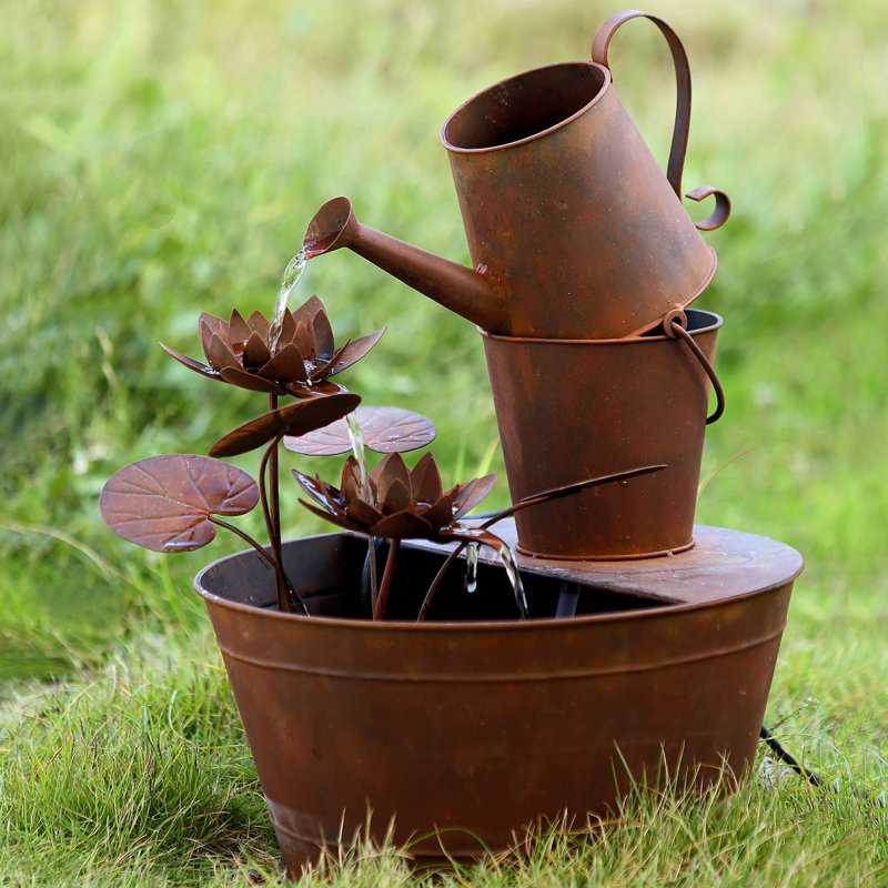 Corin Outdoor Metal Weather Resistant Floor Fountain