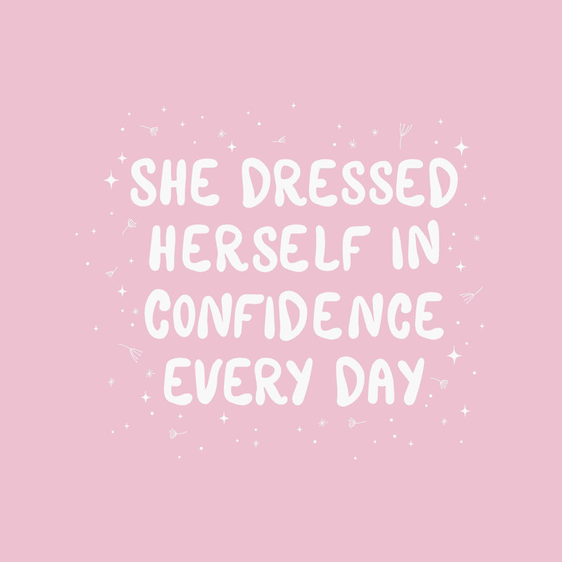 «She Dressed Herself In Confidence», impression sur toile tendue, L 12 po x H 12 po