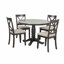 Ensemble de table à manger et de chaises 5 pièces pour 4 personnes, table de cuisine en bois massif avec 4 chaises