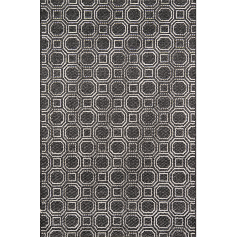 Eggerke Geometric Indoor / Outdoor Rug, Rectangle 7'10" x 10'10"