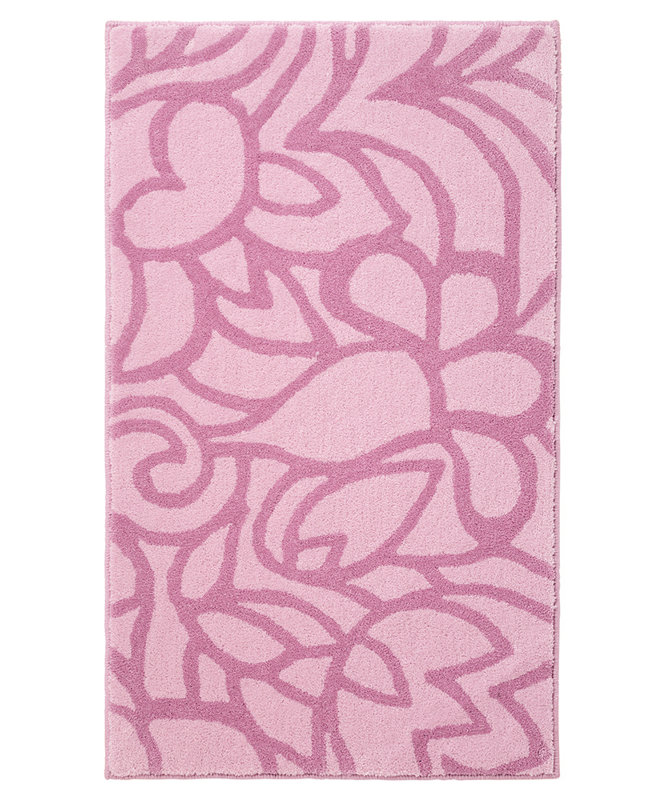 Flower Shower Bath Mat, 60cm W x 100cm D, Pink