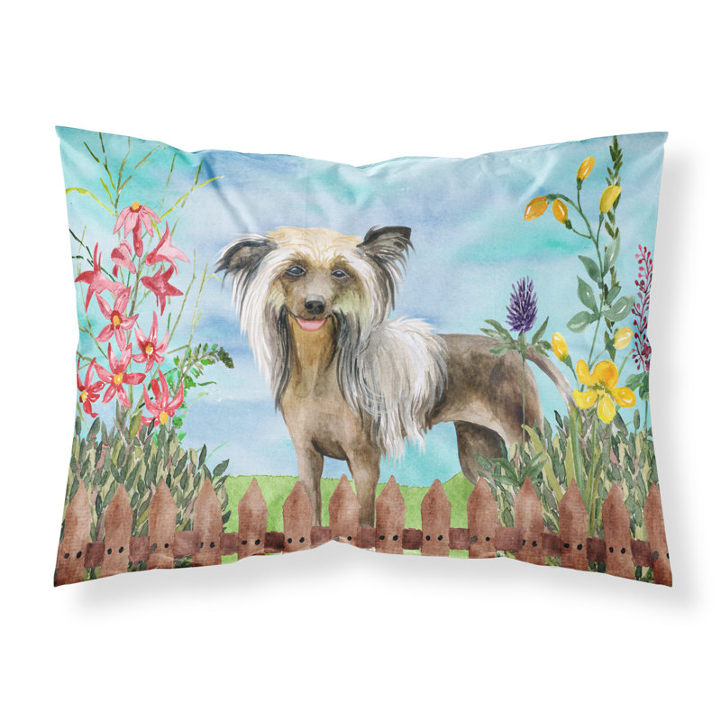 Taie d’oreiller spring, Chien chinois à crête