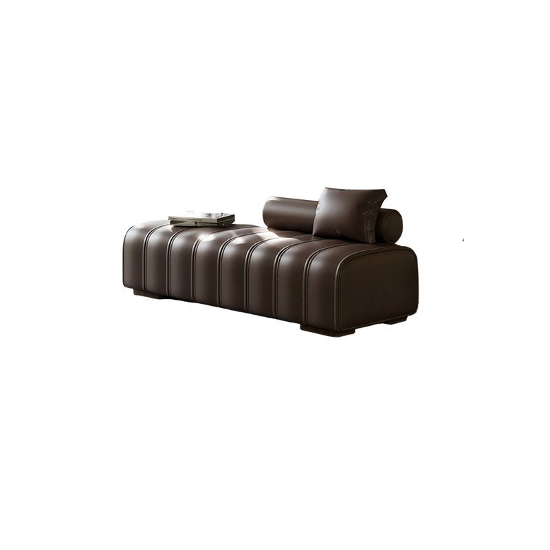 Banc rembourré Linoshka, Café, H 21,56 po x l 47,24 po x P 17,71 po