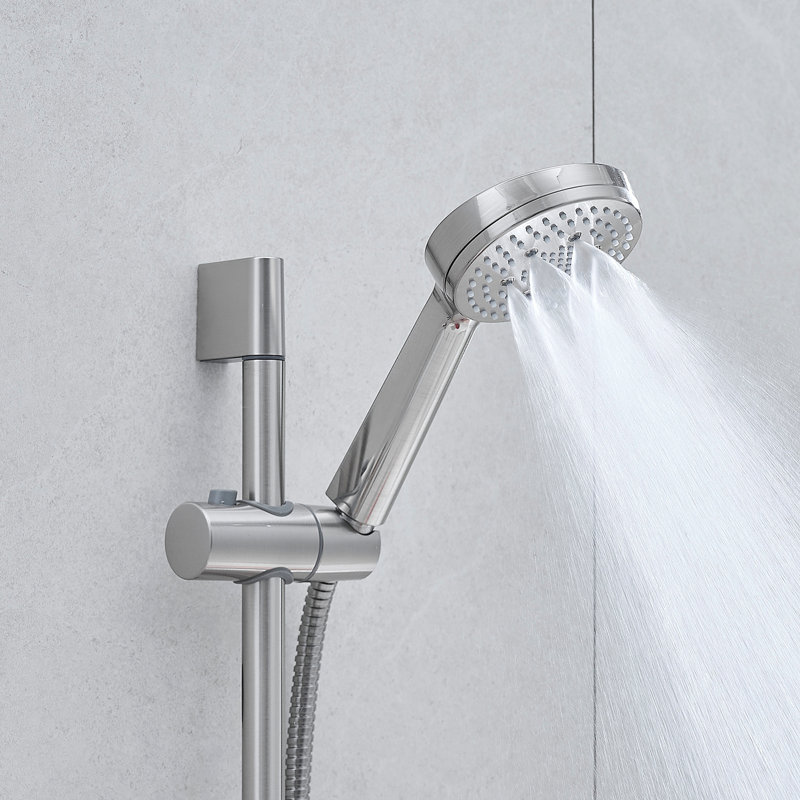 10-Inch Shower System Wall Mount - Matte Black Faucet With 5-Spray Handheld And Slide Bar For Bathroom Mounted