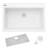 Ruvati 33 x 22 inch epiGranite Drop-in Topmount Granite Composite Quartz Single Bowl Kitchen Sink - Arctic White Matte --110327885-48744198
