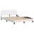 vidaXL Bed Frame Dover White 137x190 cm Faux Leather-393219263-393219250