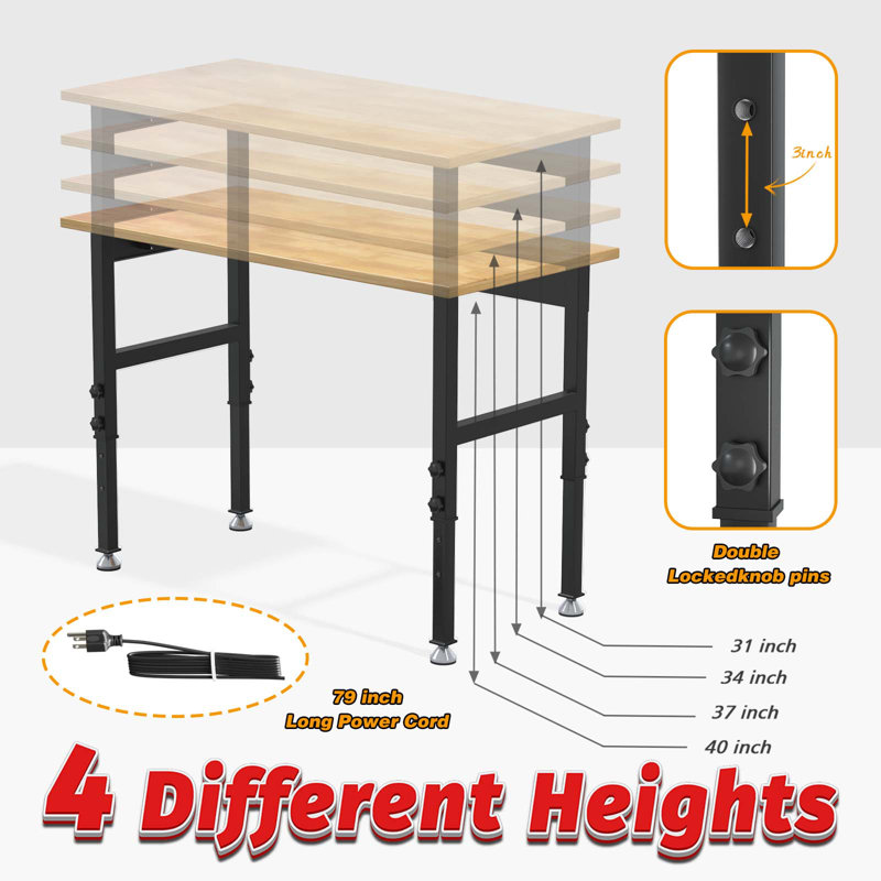 48'' Adjustable Workbench