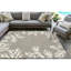 Tapis blanc / gris en polyester touffeté à la main Alfiya-178780030