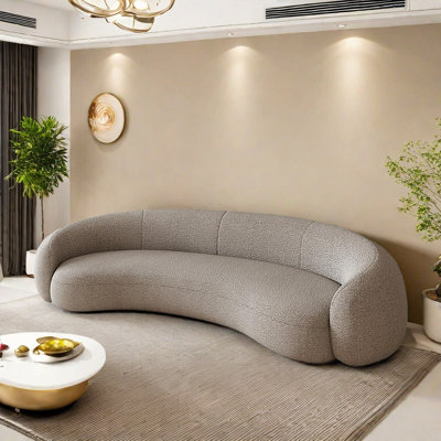 Modern Simple Cream Style Curved Sofa