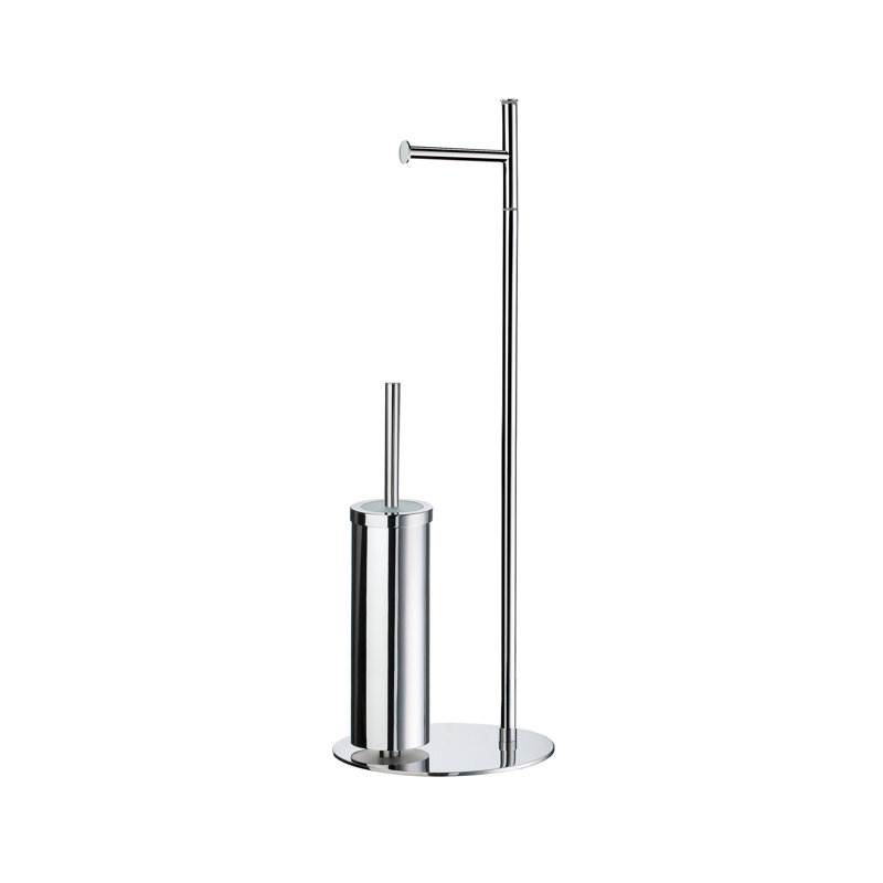 Porte-rouleau hygiénique sur pied/brosse de toilette Chiodo