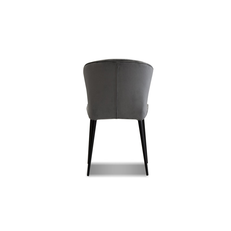 Ariel 19'' H Upholstered Metal Side Chair, Gray