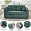Canapé-lit 65 po, canapé-lit convertible avec petite table | Port USB | Porte-gobelet | Velours côtelé | Dossier réglable pour appartement, bureau, chambre à coucher-1890150521