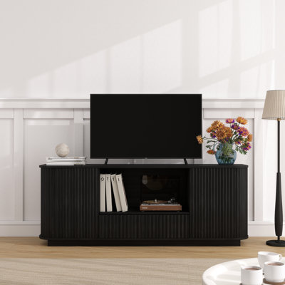 Meuble télé 64 pouces avec porte et tiroirs