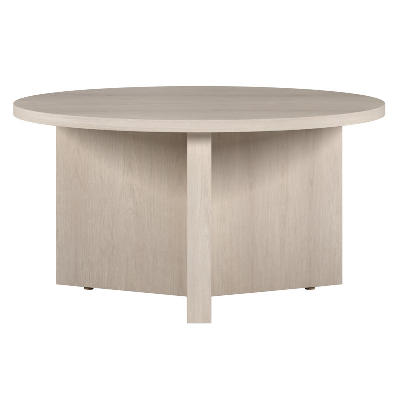 Kjartan Pedestal Coffee Table, Alder White
