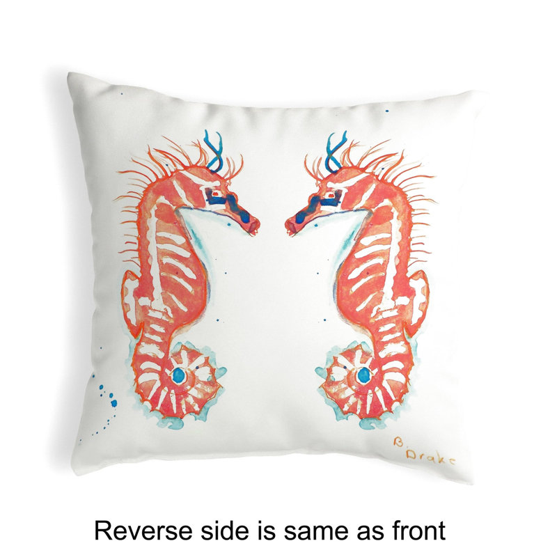  Housse de coussin d'extérieur carré Sea Horses