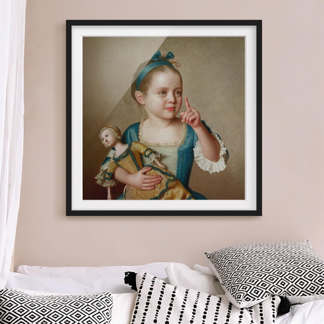 Gerahmter Kunstdruck Girl with Doll von Jean Etienne Liotard