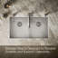 Vault™ Double Bowl Kitchen Sink with Single Faucet Hole-66209344