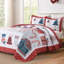 Ensemble de courtepointe de Noël légère en polyester 3 pièces 3 pièces-118011014