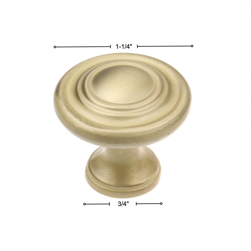 Mushroom Knob Multipack, Satin Gold