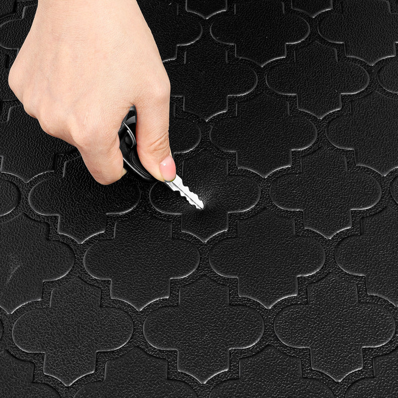 Airin Non-Skid Anti-Fatigue Waterproof Cushioned Kitchen Mat (Set of 2), Black, Runner 20" x 30" + 20" x 60"