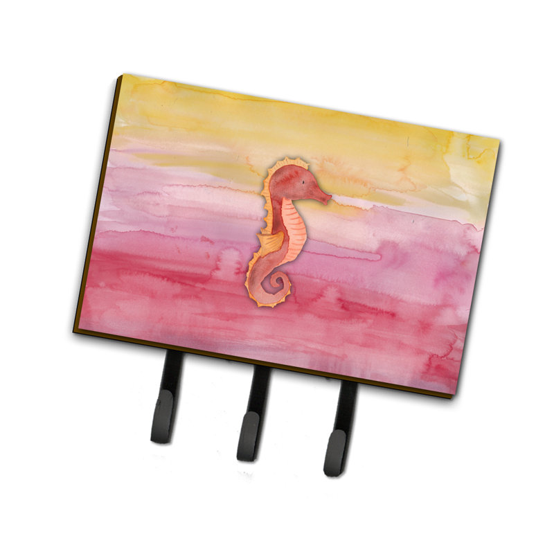Garde-hippocampe ou porte-clé aquarelle
