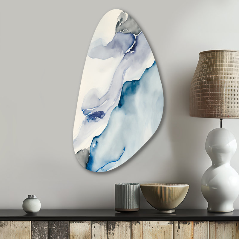 Art mural en métal asymétrique Sapphire, H 31 po x l 17 po
