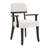Modern Upholstered Solid Wood Dining Chair With Arms-522205015
